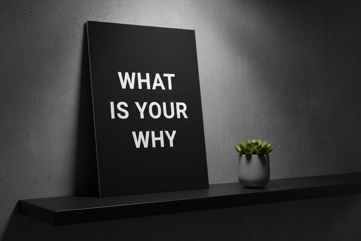 What Is Your Why — Motivational Foam Board Poster